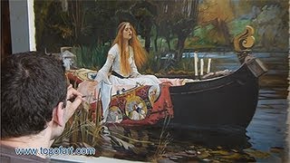 Art Reproduction Waterhouse  The Lady of Shalott HandPainted Step by Step [upl. by Lavine718]