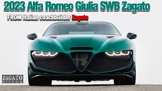 2023 Alfa Romeo Giulia SWB Zagato Unveiled as 533bhp Grand Tourer [upl. by Ayardna]