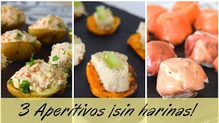 3 Aperitivos saludables ¡sin harinas [upl. by Ramalahs]