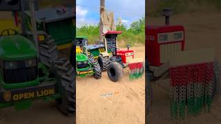 Swaraj amp John Deere with long trolley 🔥🔥💪💪 [upl. by Alonso]