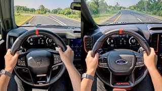 2024 Ford Ranger Raptor 60k vs Bronco Raptor 90k  POV Comparison [upl. by Remmos638]