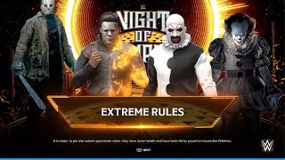 Jason Voorhees vs Michael Myers vs Pennywise vs Art the Clown WWE 2K24 [upl. by Coster800]