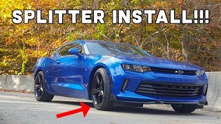 2017 Camaro V6 Street Scene Splitter Install  How to [upl. by Akerboom]