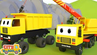 Construction vehicles rescue Tractor Bulldozer Mixer and Dump Trucks for Kids [upl. by Aynatan280]