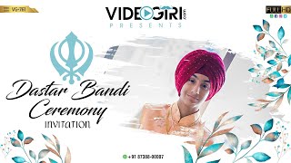 Dastar Bandi Invitation Video  VG761 [upl. by Nylia323]