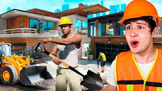 REMODELANDO la CASA de FRANKLIN a una MANSIÓN en GTA 5 🏗️🏡 Mods [upl. by Dolores]