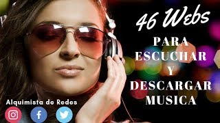 46 WEBS PARA ESCUCHAR Y DESCARGAR MÚSICA GRATIS [upl. by Acima]