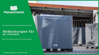 Robuste Abdeckung aus Plane für Gitterboxen IBC Container  PlanenMarkt [upl. by Nitsug229]