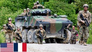 NATO US Marines during joint combat exercises with the French Army [upl. by Hgeilhsa923]