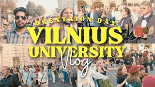 Vilnius university Lithuania First day  Students march  Students from different facilities [upl. by Maxey]