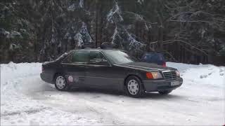 Mercedes W140 S300 winter fun [upl. by Annawat572]