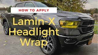 How To Apply LaminX Headlight Wrap On Your Ram 1500 15 Off Link In The Video Description [upl. by Nirehtac]