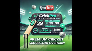 CrickPro Franchise Full Cricket Scorecard Overlay Ticker  RealTime Stats amp Panels [upl. by Ecnarrot]