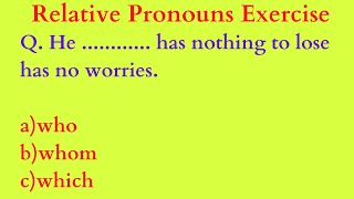 Relative Pronouns Exercise2 English Grammar [upl. by Alveta]