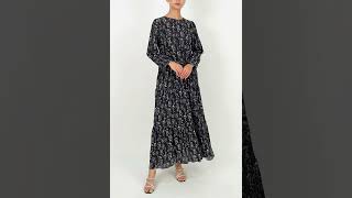 Lizelle Gathered Tier Dress 2 0 Black Floral [upl. by Ybrad]