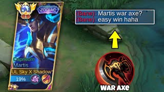 TOP GLOBAL MARTIS NEW BEST BUILD AND EMBLEM 2023  War Axe is back 😱  Must Try 🔥 [upl. by Erret]