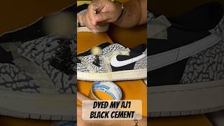 Dyeing The Shoes Second Step Towards Customizing My NIKE AIR JORDAN 1 LOW OG “BLACK CEMENT” 💪🏾😤 [upl. by Ttegdirb]