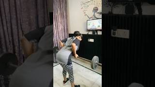 Barbell workout at home barbellexercises homeworkout fitness workoutathome [upl. by Thier]