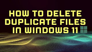 How to Delete Duplicate Files in Windows 11 Quickly and Easily [upl. by Aimik]