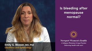 Is bleeding after menopause normal [upl. by Nahtanoy]