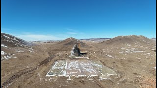 Chamba Lama Statue under construction Zuunmod Mongolia [upl. by Nerac]