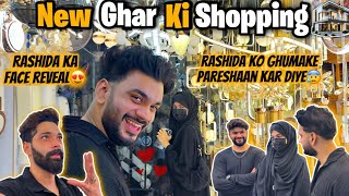 Rashida Ko Ghumake Pareshaan Kar Diye 😨 Ghar Ki Shopping  Face Reveal  Fokats  Abresh amp Zeeshan [upl. by Dovev]