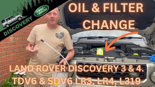 Land Rover Discovery 4 Oil amp Filter change 27 TDV6 30 SDV6 L319 LR3 LR4 Range Rover Sport L320 [upl. by Reinald]