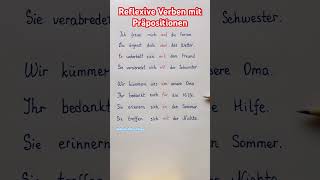 Reflexive Verben mit Präpositionen deutsch verb german learngerman deutschonline aleman short [upl. by Leva]