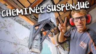 CHEMINÉE SUSPENDUE  Passion Rénovation Ep25  construction maison travaux DIY [upl. by Alene]