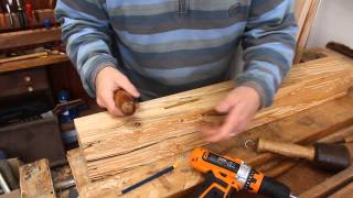 Tutorial  Ep 5  How To Build a Luthiers Workbench  Drilling the drawbores [upl. by Atil]