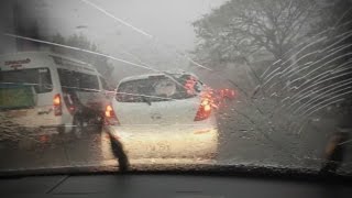 Windscreen smashes as hail pounds Brisbane [upl. by Still374]