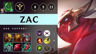 Zac Support vs Tahm Kench Rampage  KR Master Patch 1416 [upl. by Mccormick]