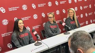 Ailana Agbayani Sam Landry Isabella Smith Interview  OU Softball Newcomer Day [upl. by Hertberg434]