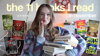 every book I read in november from worst to best 📚🌟 bookmas day two [upl. by Anayad]