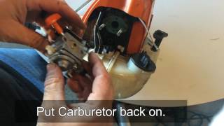 Changing Fuel Line on Stihl FS90R Trimmer Weedeater [upl. by Morie]