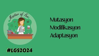 Mutasyon Modifikasyon Adaptasyon  LGS 2024 [upl. by Malha]