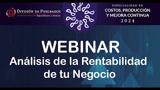 WEBINAR  Análisis de la Rentabilidad de tu Negocio [upl. by Nidnal]