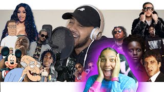 Azerrz Hit Rap Songs in Voice Impressions 2  Mder On My Mind Space Cadet Act Up Reaction [upl. by Itch]