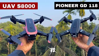 PIONEER GD 118 DRONE VS UAV S8000 DRONE  WHICH ONE IS BEST FOR YOU 🤔 [upl. by Alikam]