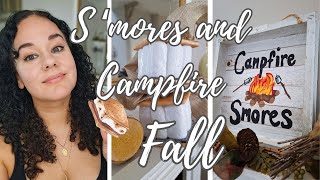 FALL DECORATE WITH ME  SMORES AND CAMPFIRE THEME [upl. by Seagrave477]