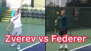 Zverev vs Federer Serve Comparison Tennis Technique [upl. by Jeremias]