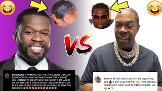 50 Cent Roasts Busta Rymes for Painting his Head  Busta Rhymes Claps Back 50 Cent Vs Busta Rymes [upl. by Atikihc]