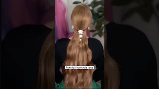 Effortless ponytail stylesQuick hair tutorial 🥰hair hairstyle ponytail hairtok short [upl. by Frendel]