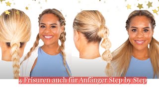 Frisuren für mittel Haare  Flechtfrisuren für Anfänger  Leichte amp schnelle Alltagsfrisuren [upl. by Lenrow647]