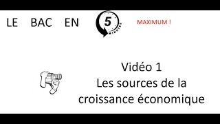 Les sources de la croissance économique Le bac en 5 minutes épisode 1 [upl. by Olly]