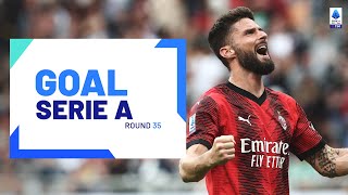 GOAL SERIE A  GIROUD’s powerful volley  Goal Collection  Round 35  Serie A 202324 [upl. by Trammel]