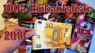 100€ FEUERWERK EINKAUFSLISTE  Lidl Aldi Norma Kaufland usw [upl. by Mendy709]