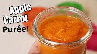 Homemade Baby Food Recipes Apple Carrot Puree [upl. by Gilemette]