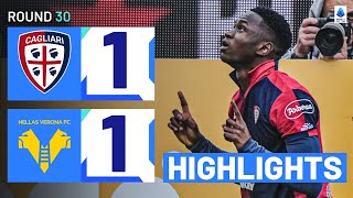 CAGLIARIVERONA 11  HIGHLIGHTS  A Point Apiece in Race for Survival  Serie A 202324 [upl. by Acirdna]