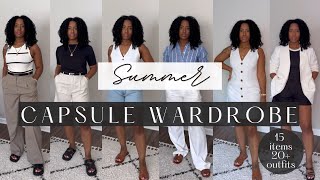 SUMMER CAPSULE WARDROBE  WHAT TO WEAR THIS SUMMER  NEUTRAL FASHION OUTFIT IDEAS [upl. by Sitsuj182]